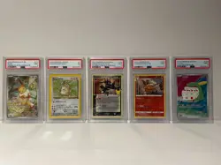 PSA Graded Pokemon Card Lot Greninja Gold Star #144 PSA 9 Eevee #173 PSA 9 - Image 1