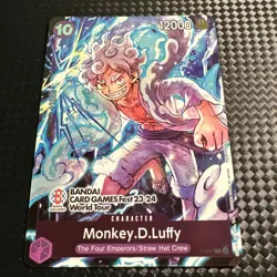 ONE PIECE CARD GAME MONKEY.D.LUFFY P-041 BANDAI CARD GAMES FEST 23-24 WORLD TOUR - Image 1