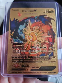 Charizard V Gold Foil Fan Art Vinyl Collector Pokemon Card HP508 LV91 V Evoluti - Image 5