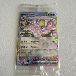 Pokemon TCG Espeon EX Prismatic Evolutions Promo Card 034/131 Stamped Sealed - Image 1