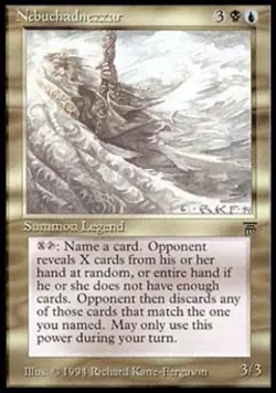 MTG English Nebuchadnezzar Light Play Normal Legends - Image 1