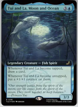 MTG Tui and La, Moon and Ocean (Extended Art) Foil NM Avatar: The Last Airbender - Image 1