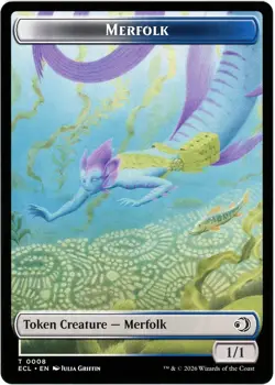 Shapeshifter / Merfolk Token NM Lorwyn Eclipsed MTG Magic The Gathering English - Image 2