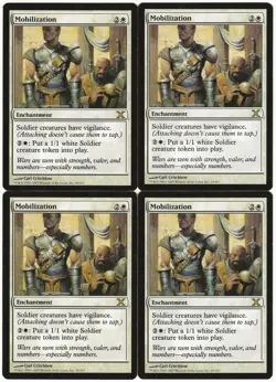 MTG Mobilization x4 10th Edition Rare LP Playset - Image 1