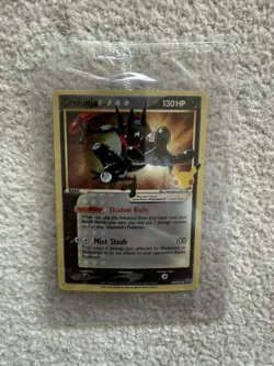 Pokemon Greninja Black Star Promo SWSH144 Celebration Gold Star Holo SEALED - Image 1