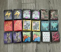 Pokemon ETB Sleeves Surging Sparks Paldea Evolved Lost Origin TCG Lot of 18 - Image 1