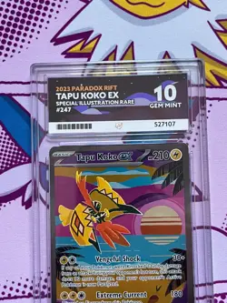 Pokemon TCG - Tapu Koko ex 247/182 - Paradox Rift - SIR - Graded - ACE 10 - Image 2
