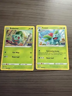 Bulbasaur 1/78 Pokemon Go Ivysaur 2/78 Pokemon Go TCG Nm Non Holo - Image 1