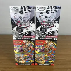 Lot of 4 Pokemon Mega Evolution & White Flare Booster Bundles Factory Sealed TCG - Image 1