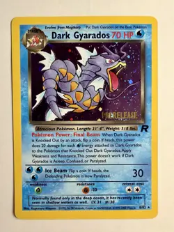 Dark Gyarados 8/82 Holo Team Rocket Prerelease Pokemon 2000 Near Mint - Image 1