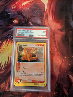 2003 Pokemon EX Dragon Charmander Holo #98/97 PSA 9 Mint English - Image 1