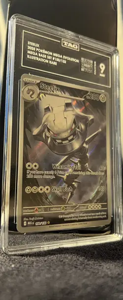 Steelix 150/132 Mega Evolution Illustration Pokemon TCG- TAG 9- Graded - Image 1