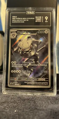Steelix 150/132 Mega Evolution Illustration Pokemon TCG- TAG 9- Graded - Image 3