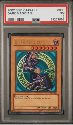2002 YU-GI-OH! STARTER DECK: YUGI #006 DARK MAGICIAN PSA 7 - Image 1