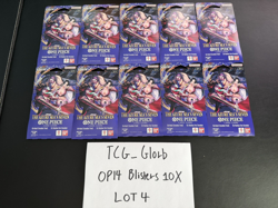 10X One Piece CCG (OP-14) The Azure Sea's Seven Sleeved Blister Packs [LOT 4] - Image 1