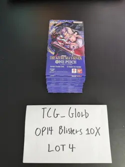 10X One Piece CCG (OP-14) The Azure Sea's Seven Sleeved Blister Packs [LOT 4] - Image 3