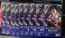 One Piece TCG: The Azure Sea's Seven Sleeved Booster OP-14 English. Lot of 9 - Image 1