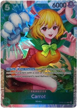 One Piece TCG Super Rare Foil Card OP08-023 Carrot - Image 1