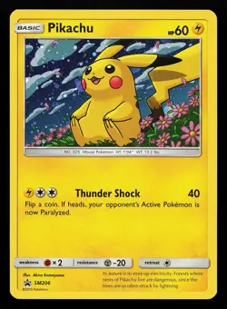 Pikachu SM206 Holo Black Star Promo Pokemon Card - Image 1