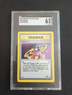 Pokemon TCG Sabrina Trainer Gym Challenge Holo Card 20/132 - Image 1