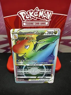 Pokemon Go Dragonite VSTAR Rainbow Secret Rare Card 81/78 MINT - Image 2