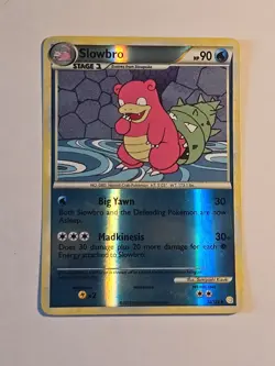 Pokemon Card Slowbro HeartGold SoulSilver 52/123 Reverse Holo Uncommon!!! LP - Image 1