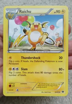 Raichu 40/99 Next Destinies Black & White Pokemon Card LP 2012 - Image 1