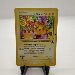 Pokemon TCG Birthday Pikachu Card - Holo Rare Promo 50 Hp - Image 1