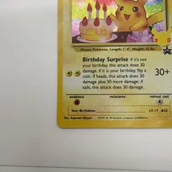 Pokemon TCG Birthday Pikachu Card - Holo Rare Promo 50 Hp - Image 3