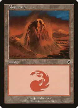 1x Mountain *FOIL* #344 - LP/MP - Invasion - SPARROW MAGIC - Image 1