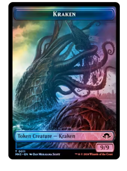 Kraken Token (Random Back) Foil Modern Horizons 3 MTG - Image 1