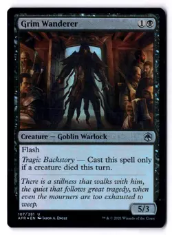 Grim Wanderer LP* FOIL Adventures In Forgotten Realms 107/281 -UnltdCards - Image 1