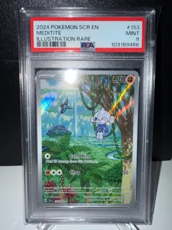 Mediite 153 2024 Pokemon Stellar Crown Illustration Rare PSA 9 MINT Card - Image 1