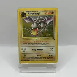 Pokemon TCG Aerodactyl Fossil Set Holo Card 1/62 Rare (HP) - Image 1