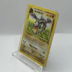 Pokemon TCG Aerodactyl Fossil Set Holo Card 1/62 Rare (HP) - Image 3