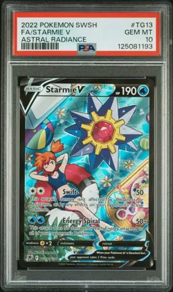 2022 POKEMON SWORD & SHIELD ASTRAL RADIANCE #TG13 FULL ART/STARMIE V PSA 10 - Image 1