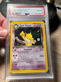 SWIRL 2000 Pokemon 1ST ED Dark Hypno Holo #9 PSA 8 NM-MT - 2025 CASE - Image 1