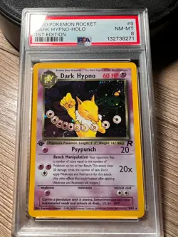 SWIRL 2000 Pokemon 1ST ED Dark Hypno Holo #9 PSA 8 NM-MT - 2025 CASE - Image 2