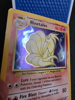 Pokemon TCG Base Set Unlimited Holographic Ninetales 12/102 MP 1999 - Image 2