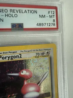 2001 Pokemon Neo Revelation 1st Edition Porygon 2 #12 PSA 8 w/ Swirl - Image 3