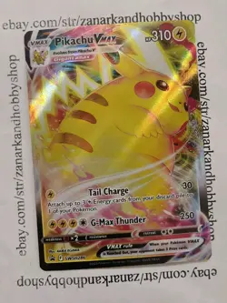 Pokemon Pikachu VMAX SWSH286 Black Star Promo NM - Image 1