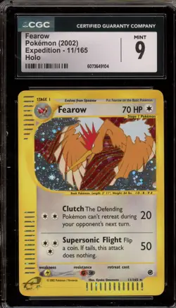 Pokemon Fearow Expedition Holo Rare #11 CGC 9 Mint - Image 1