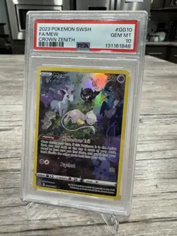 2023 POKEMON SWORD & SHIELD CROWN ZENITH #GG10 FULL ART/MEW PSA 10 - Image 2