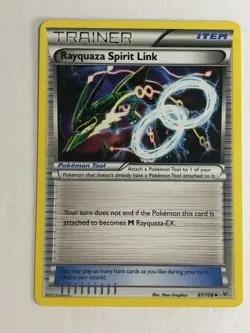 Pokemon TCG Roaring Skies Rayquaza Spirit Link 87/108 Light Played - Image 1