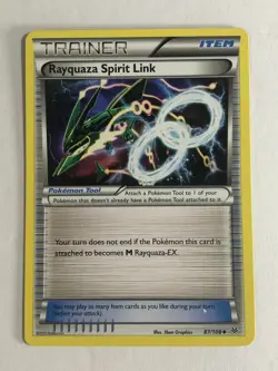 Pokemon TCG Roaring Skies Rayquaza Spirit Link 87/108 Light Played - Image 1