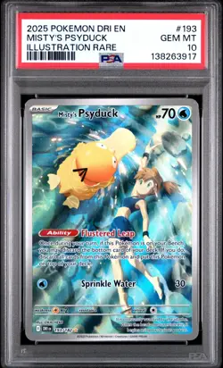 Misty's Psyduck 193/182 Sv10: Destined Rivals Holo Pokemon PSA 10 - Image 1
