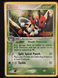 Pokemon TCG Reverse Holo Rare Ledian Team Rocket Returns - Image 1