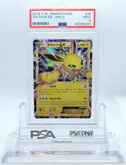 POKEMON GENERATIONS JOLTEON EX #28 ULTRA RARE HOLO FOIL PSA 9 MINT #44099297 - Image 1