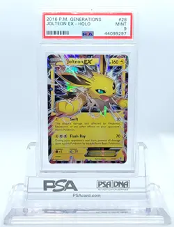 POKEMON GENERATIONS JOLTEON EX #28 ULTRA RARE HOLO FOIL PSA 9 MINT #44099297 - Image 2