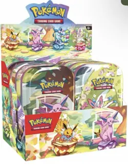 Pokemon TCG Prismatic Evolutions Scarlet &Violet ￼Mini Tin Display Case. H1 - Image 1